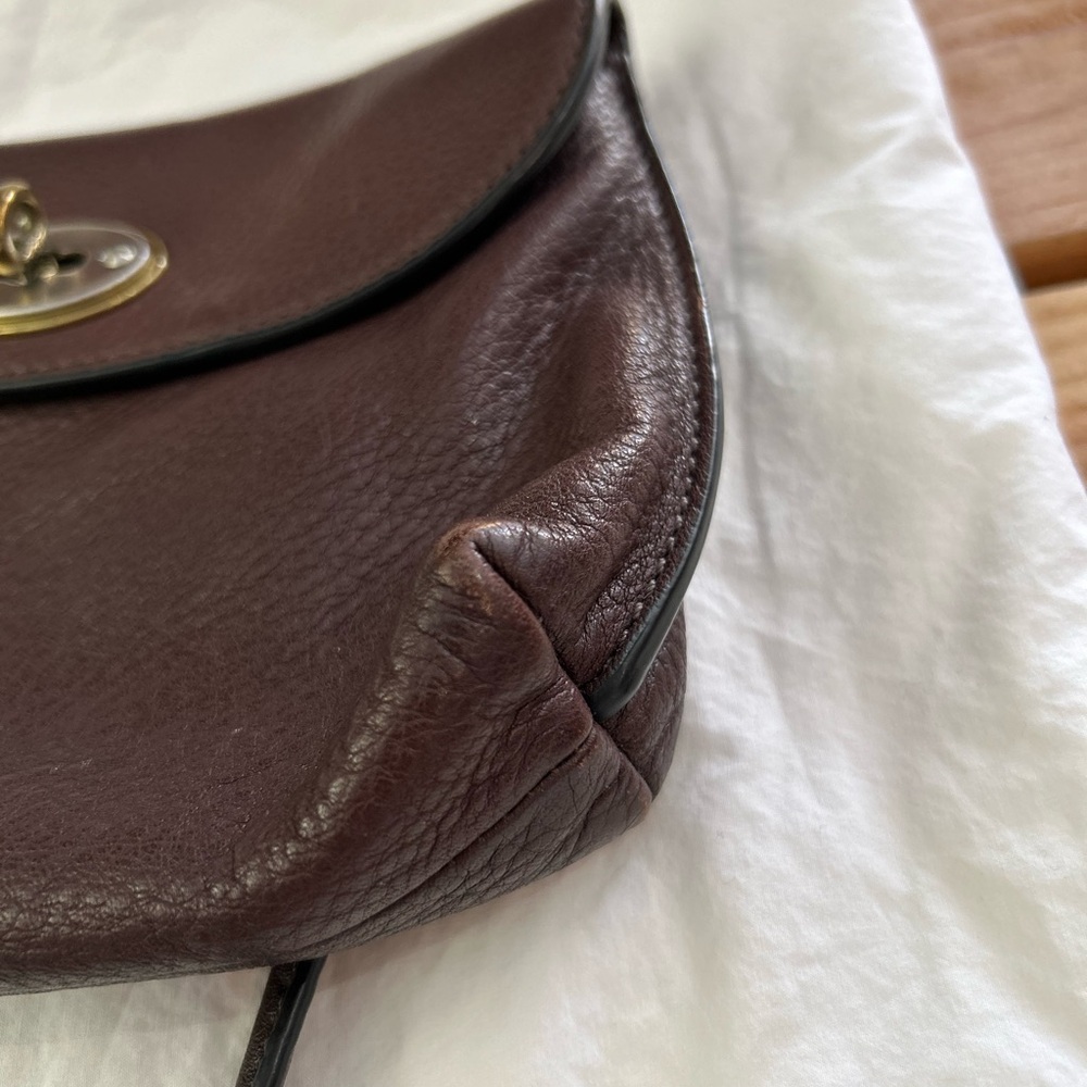 Vintage Y2K FOSSIL Small Leather Crossbody Bag Brown - Picture 6 of 11